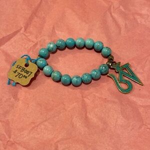 NWT Beaded Bracelet with Charm